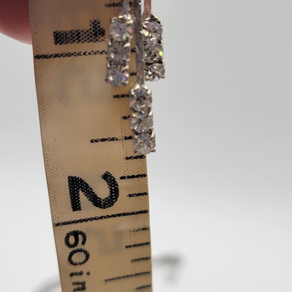VTG Jewelry Set | Silver Tone & Clear Rhinestones | Unsigned - Picture 12 of 12